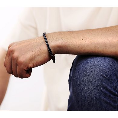Men's LYNX Ion-Plated Stainless Steel Foxtail Chain Bracelet
