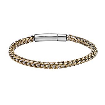 Men's LYNX Ion-Plated Stainless Steel Foxtail Chain Bracelet