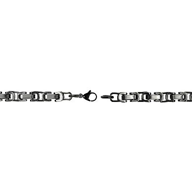 Men's LYNX Antiqued Finish Stainless Steel Bike Chain Bracelet