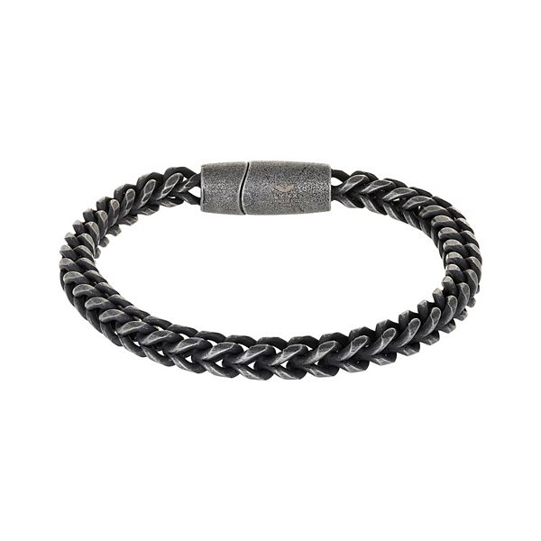 LYNX Stainless Steel Wheat Chain Bracelet - Men