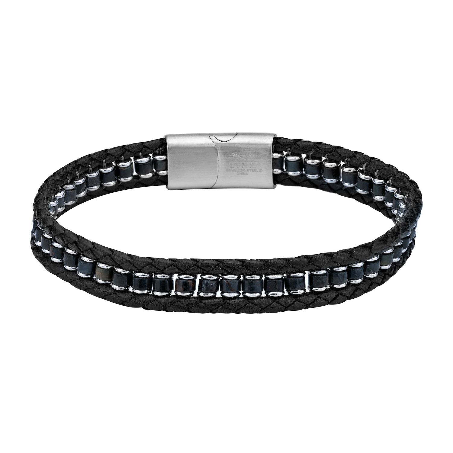 Bracelet with Matt silver magnetic clasp and RN01 cable