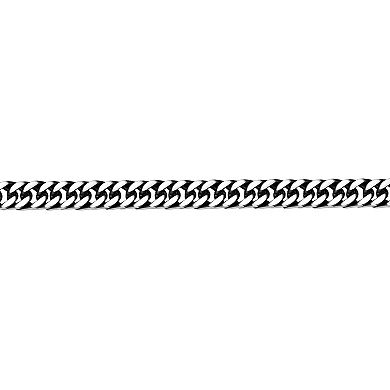 LYNX Men's 10 mm Black Ion-Plated Stainless Steel Curb Chain Bracelet