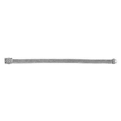 LYNX Men's Antiqued Stainless Steel Double Foxtail Chain Bracelet