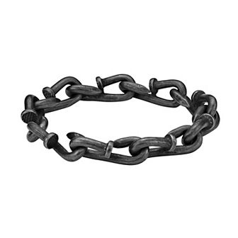 LYNX Men's Antiqued Stainless Steel Bracelet