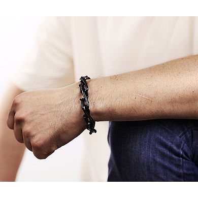 LYNX Men's Antiqued Stainless Steel Bracelet