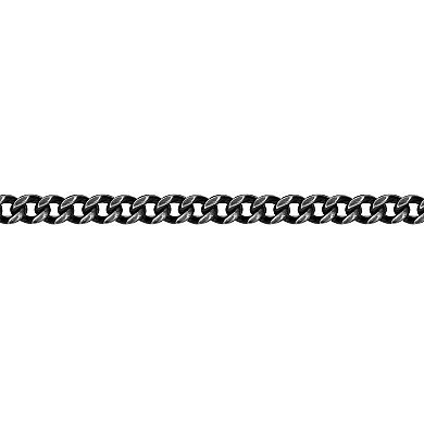 LYNX Men's Antiqued Stainless Steel Foxtail Chain Bracelet