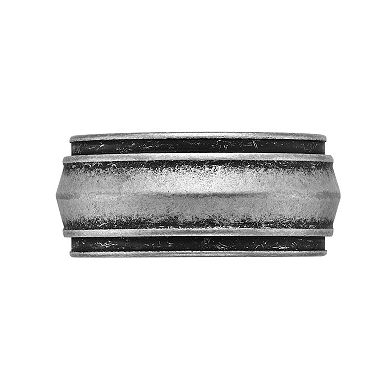 LYNX Men's Antiqued Stainless Steel Ring