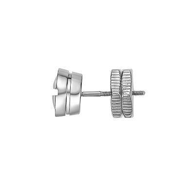 LYNX Men's Stainless Steel Screwhead Stud - Single Earring