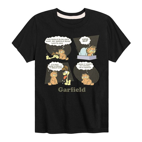 Boys 8-20 Garfield Comic Book Panels Graphic Tee