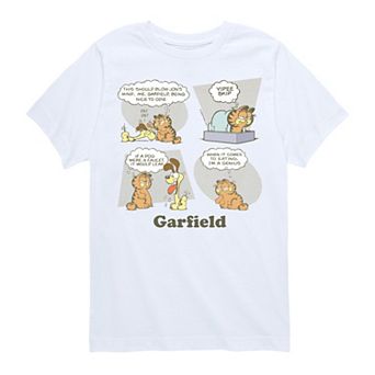 Boys 8-20 Garfield Comic Book Panels Graphic Tee
