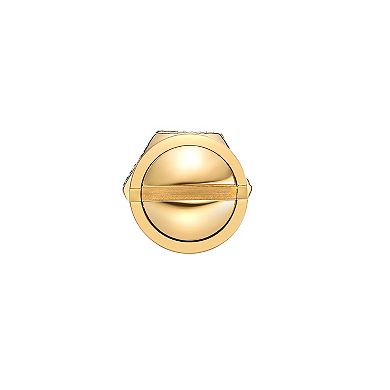 LYNX Men's Gold Tone Stainless Steel Screwhead Stud - Single Earring