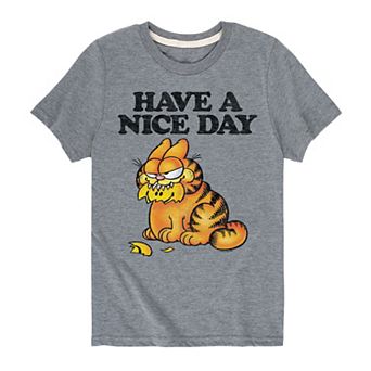 Boys 8-20 Garfield Have A Nice Day Retro Graphic Tee