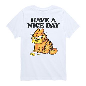 Boys 8-20 Garfield Have A Nice Day Retro Graphic Tee