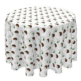 Round Tablecloth, 100% Cotton, 60 Round", Coconut Tropics