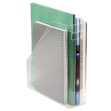 mDesign Plastic File Folder, Home Office Desktop Vertical Organizer