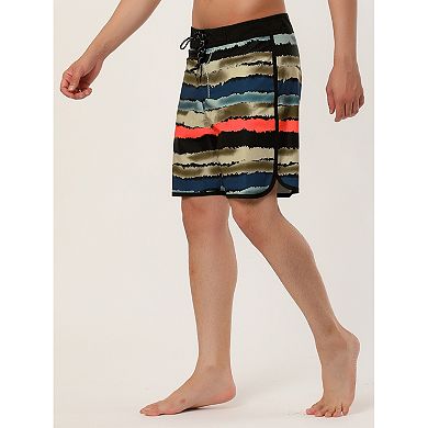 Men's Shorts Drawstring Waist Swim Shorts Printed Summer Shorts