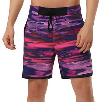 Men's Shorts Drawstring Waist Swim Shorts Printed Summer Shorts