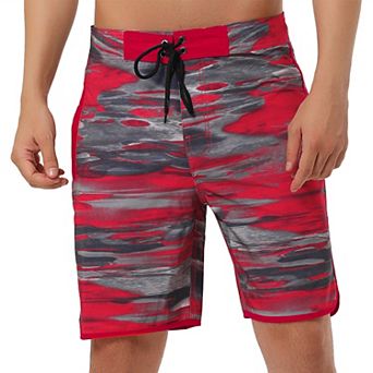 Men's Shorts Drawstring Waist Swim Shorts Printed Summer Shorts
