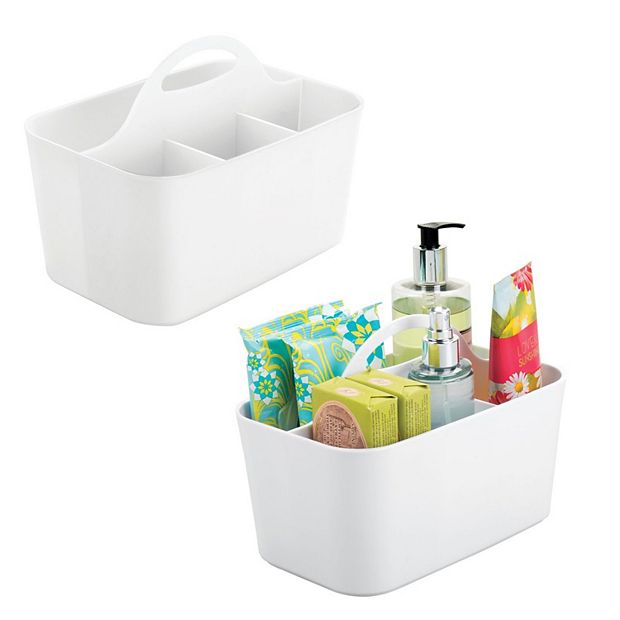 mDesign Plastic Shower Caddy Storage Organizer Basket with Handle - Mint  Green