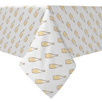 Rectangular Tablecloth, 100% Cotton, 60x104", Champagne Style