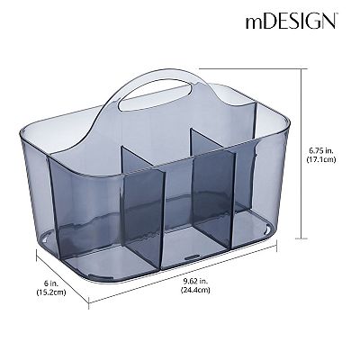 mDesign Plastic Shower Caddy Storage Organizer Basket with Handle, Rose Pink