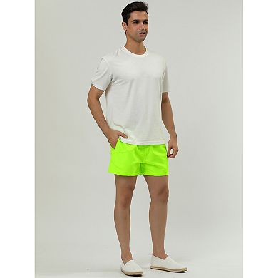 Men's Shorts Drawstring Waist Board Shorts Mesh Lining Swimwear