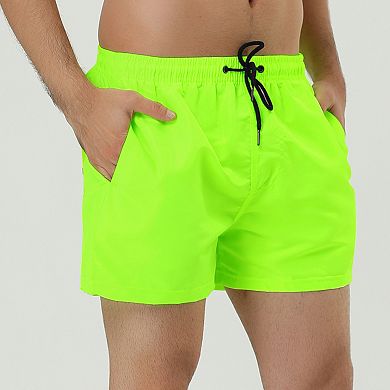 Men's Shorts Drawstring Waist Board Shorts Mesh Lining Swimwear