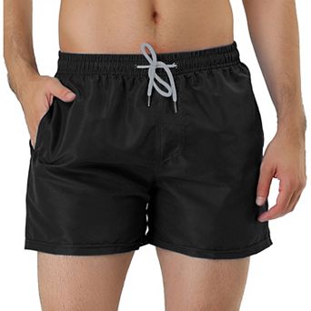Men's Shorts Drawstring Waist Board Shorts Mesh Lining Swimwear