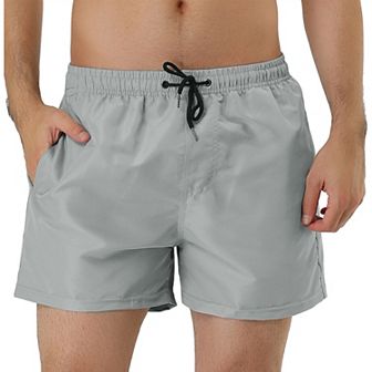 Men's Shorts Drawstring Waist Board Shorts Mesh Lining Swimwear