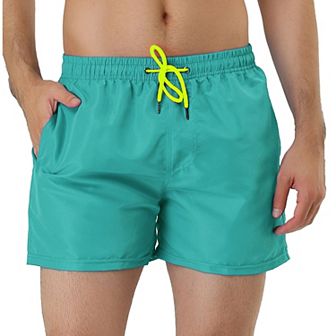 Men's Shorts Drawstring Waist Board Shorts Mesh Lining Swimwear
