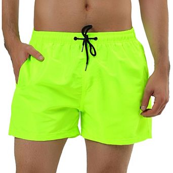 Men's Shorts Drawstring Waist Board Shorts Mesh Lining Swimwear