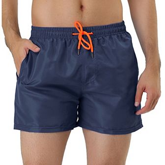 Men's Shorts Drawstring Waist Board Shorts Mesh Lining Swimwear