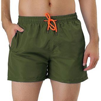 Men's Shorts Drawstring Waist Board Shorts Mesh Lining Swimwear