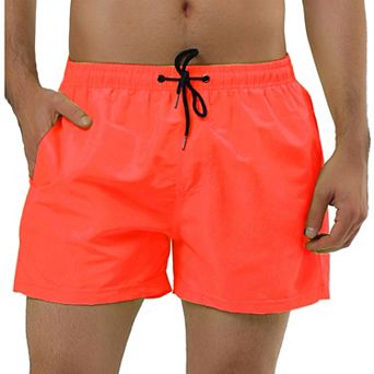 Men's Shorts Drawstring Waist Board Shorts Mesh Lining Swimwear
