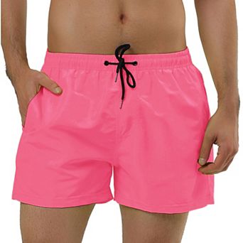 Men's Shorts Drawstring Waist Board Shorts Mesh Lining Swimwear
