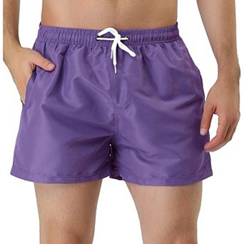 Men's Shorts Drawstring Waist Board Shorts Mesh Lining Swimwear