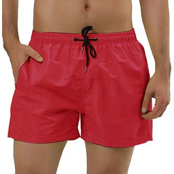 Men's Shorts Drawstring Waist Board Shorts Mesh Lining Swimwear