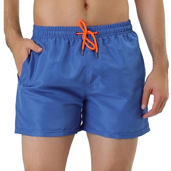 Men's Shorts Drawstring Waist Board Shorts Mesh Lining Swimwear