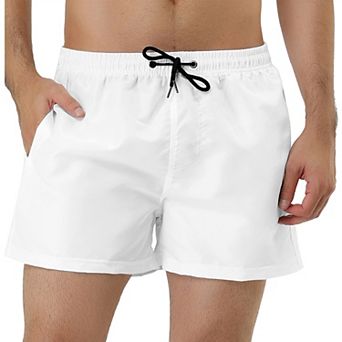 Men's Shorts Drawstring Waist Board Shorts Mesh Lining Swimwear