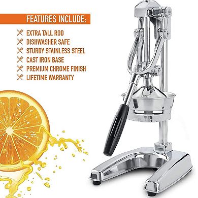 Zulay Kitchen Extra Large Manual Citrus Press and Orange Squeezer