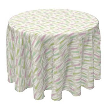 Round Tablecloth, 100% Cotton, 60 Round", Geo Triangles