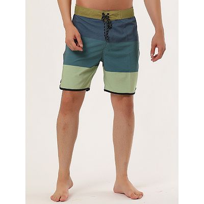Men's Shorts Striped Beach Shorts Color Block Board Surfing