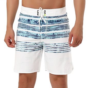Men's Shorts Striped Beach Shorts Color Block Board Surfing Shorts
