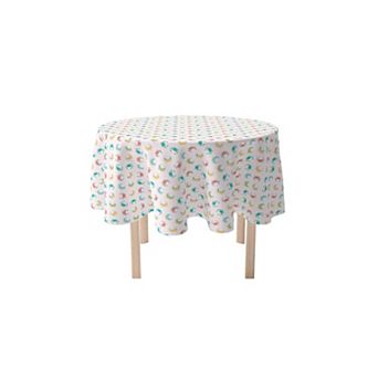 Round Tablecloth, 100% Cotton, 60 Round", Colorful Crabs