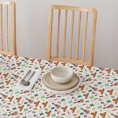Round Tablecloth, 100% Cotton, 60 Round", Cinco De Mayo Celebration