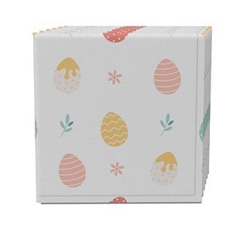 Napkin Set of 4, 100% Cotton, 20x20", Happy Easter Eggs