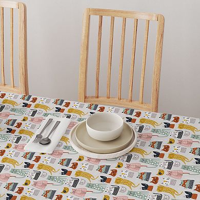 Square Tablecloth, 100% Cotton, 60x60", Cats with Attitude