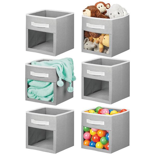 mDesign Fabric Nursery Storage Cube with Front Window