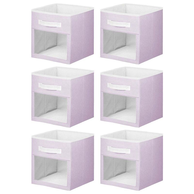 Foldable Storage Bins, Fabric Cubes (Cream, 16.2 x 10 x 12 in, 3 Pack)