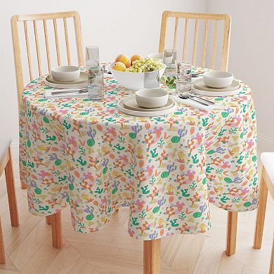 Round Tablecloth, 100% Cotton, 60 Round", Bright Desert Pattern